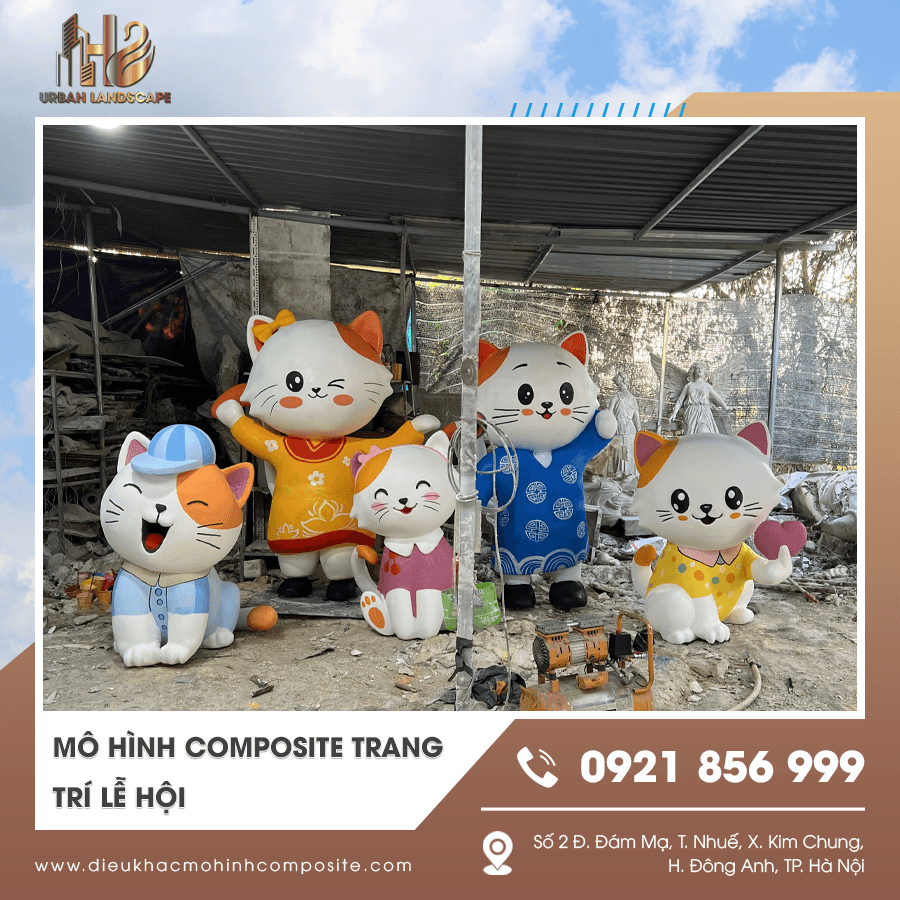 Mô hình composite trang trí sân khấu lễ hội