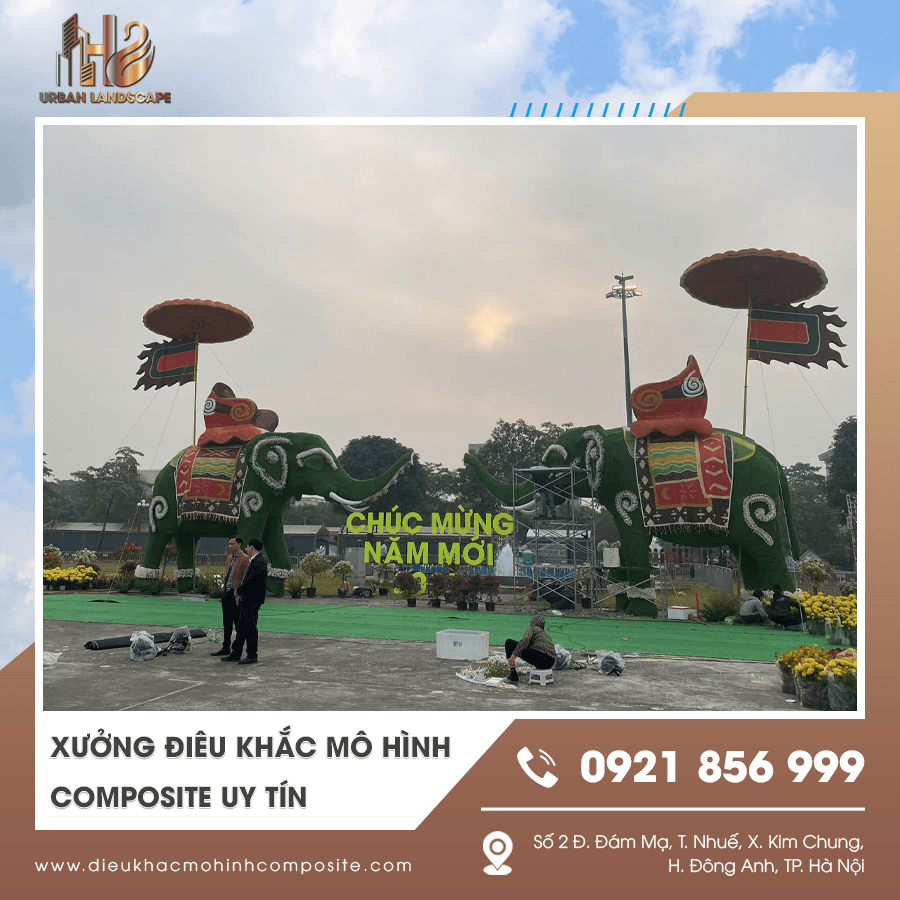 Sản phẩm mô hình composite hoàn thiện từ xưởng điêu khắc uy tín