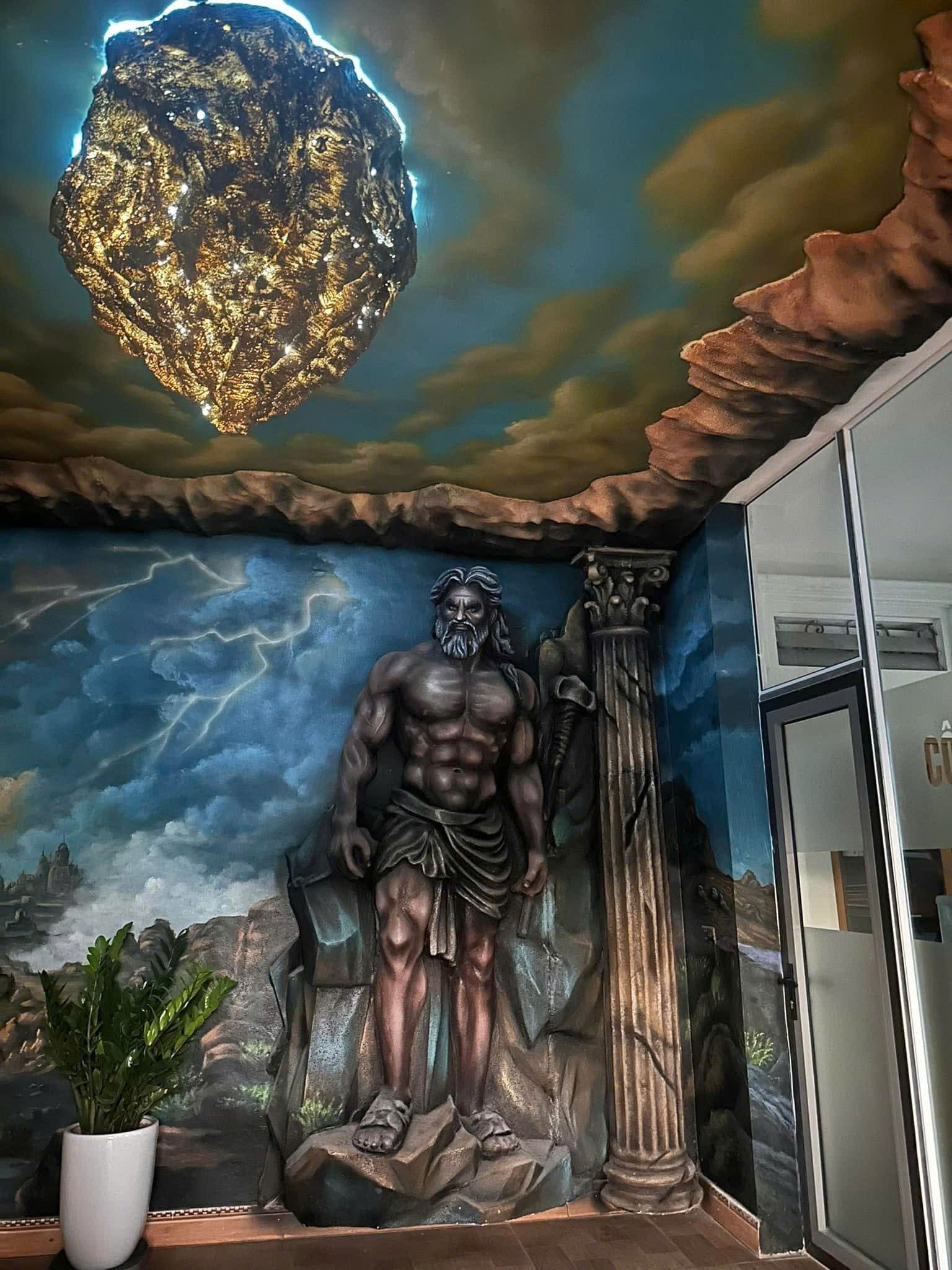 Tranh tường thần Zeus